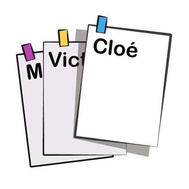 Pince pour les papiers du bureau