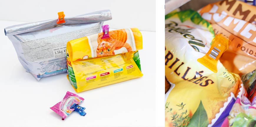 pince de paquet ouvert dans la cuisine